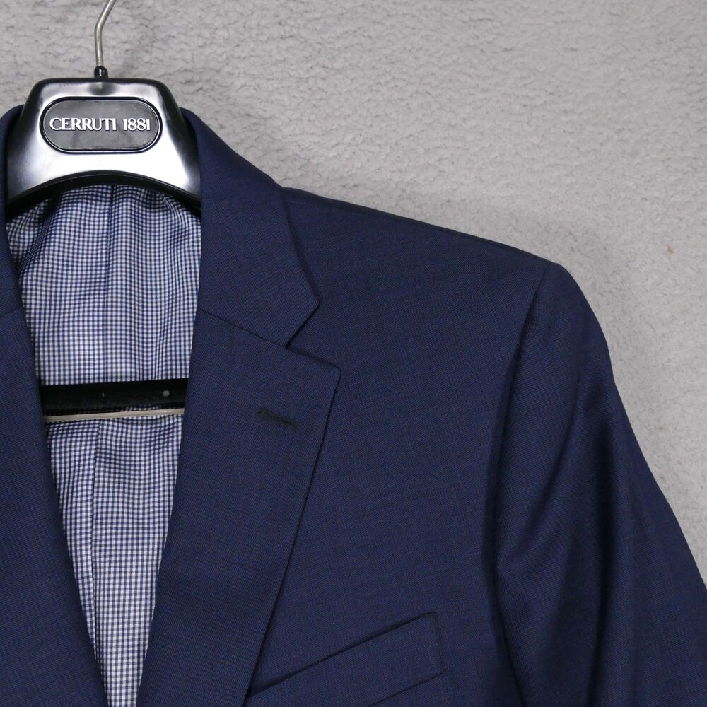 Tommy Hilfiger Sport Coat Blazer Mens 44R Blue Solid Two Button